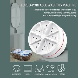 Mini Washing Machine Portable Ultrasonic Turbine Washer