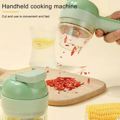 4-IN-1 USB RECHARGEABLE ELECTRIC VEGETABLE SLICER